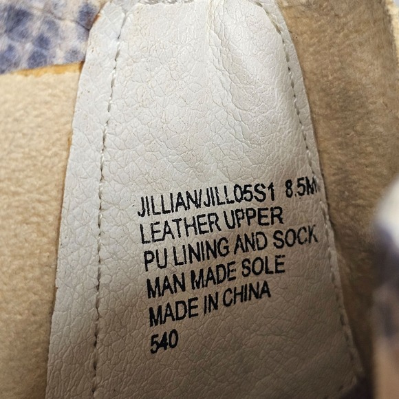 Steve Madden Jillian Snake Print Leather Boot Pointed Black Heel Women's 8.5 - Picture 7 of 11